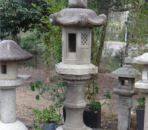 Antique Granite Japanese Lantern