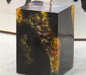 Cracked Resin Stool Side Table