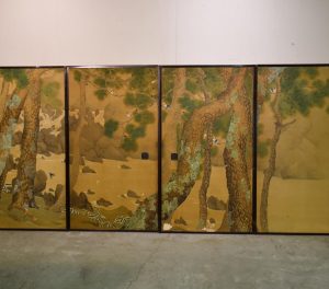Taisho Period set of four Fusuma Doors