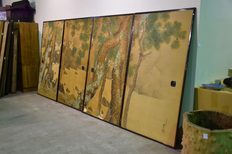 Taisho Period set of four Fusuma Doors - Image 5