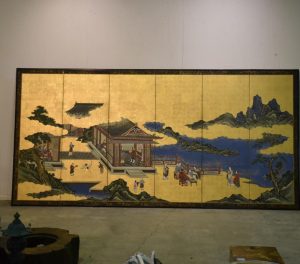 Japanese Kano School Meiji Period screen