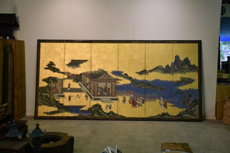 Japanese Kano School Meiji Period screen