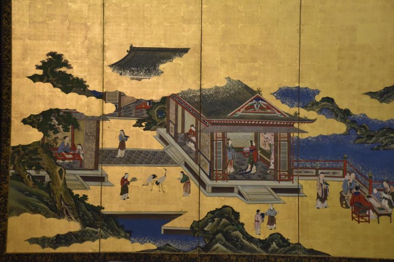 Japanese Kano School Meiji Period screen - Image 6