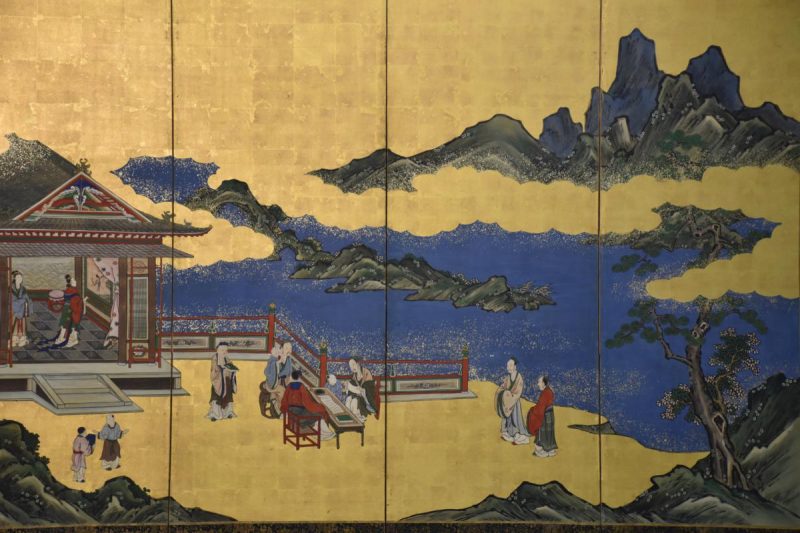 Japanese Kano School Meiji Period screen - Image 5