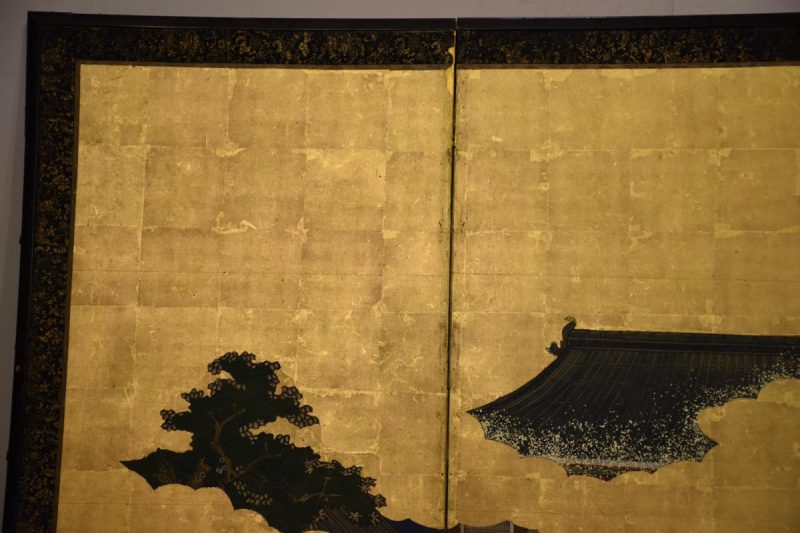 Japanese Kano School Meiji Period screen - Image 3