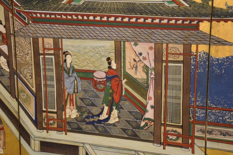 Japanese Kano School Meiji Period screen - Image 13