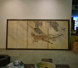 Japanese Edo Period Tiger Screen