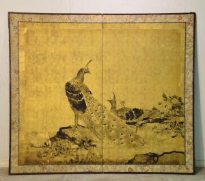 Japanese  Peacock Screen