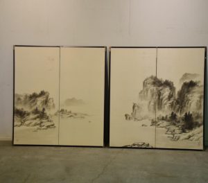 Pair of 2 Panel Screens.