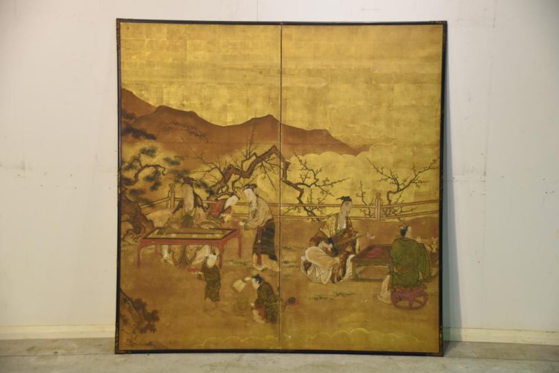 Japanese Kano School Edo Period Screen - Image 8