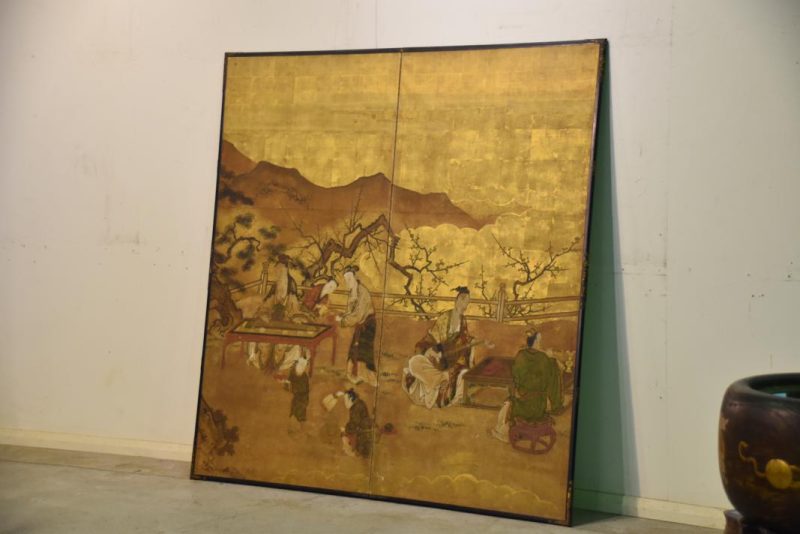 Japanese Kano School Edo Period Screen - Image 2