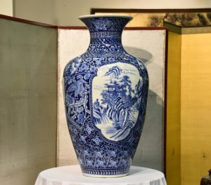 Japanese Blue and White Imari Vase...ON HOLD GB