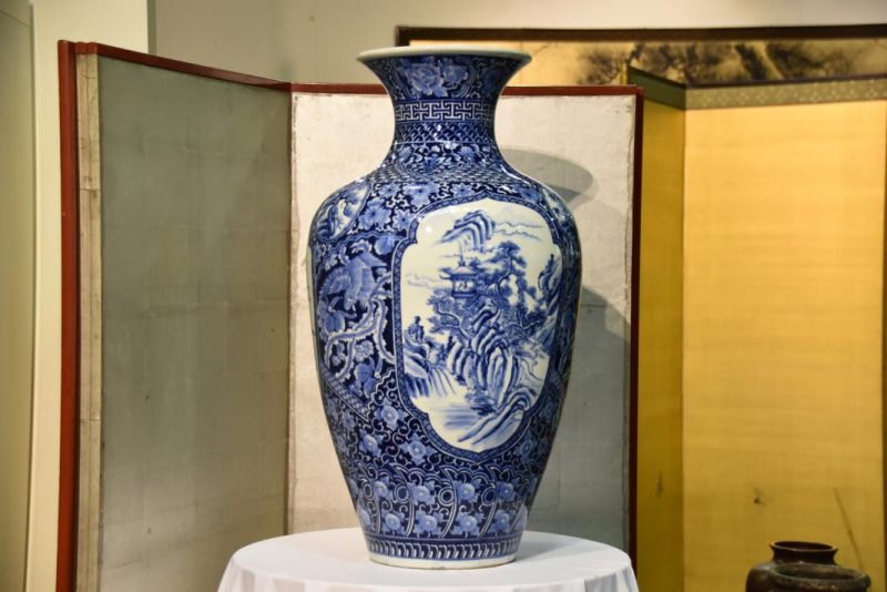 Japanese Blue and White Imari Vase...ON HOLD GB
