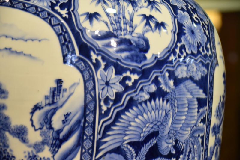Japanese Blue and White Imari Vase...ON HOLD GB - Image 6