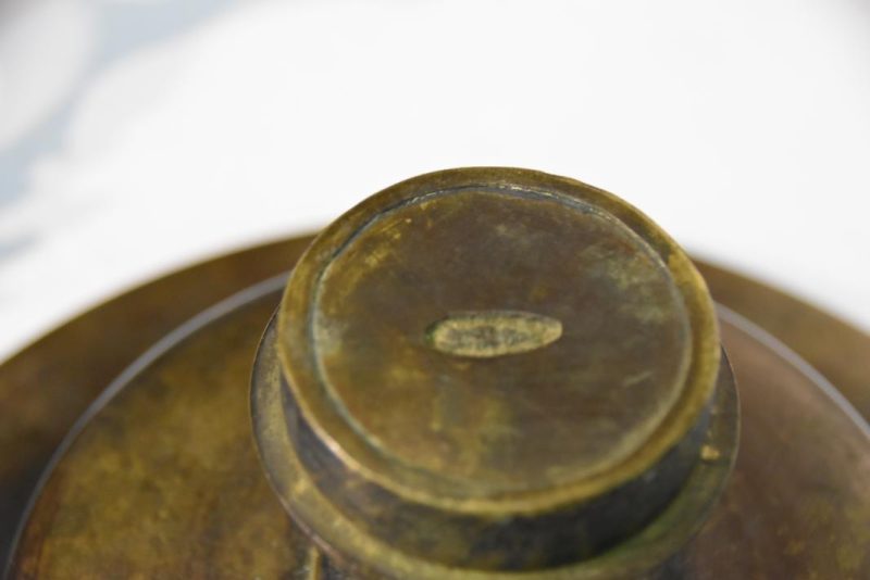 Japanese Bronze Enshu Ikenobu Flower Vase - Image 7