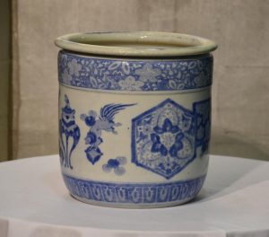 Japanese Blue and White Brazier