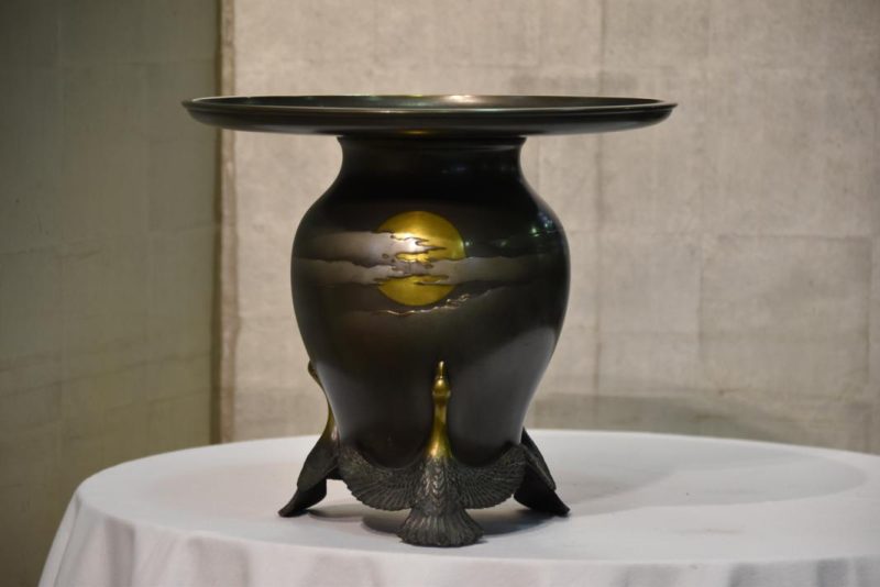 Japanese Bronze Usubata Vase - Image 2