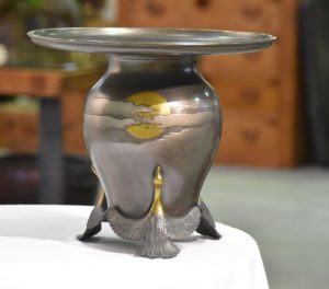 Japanese Bronze Usubata Vase