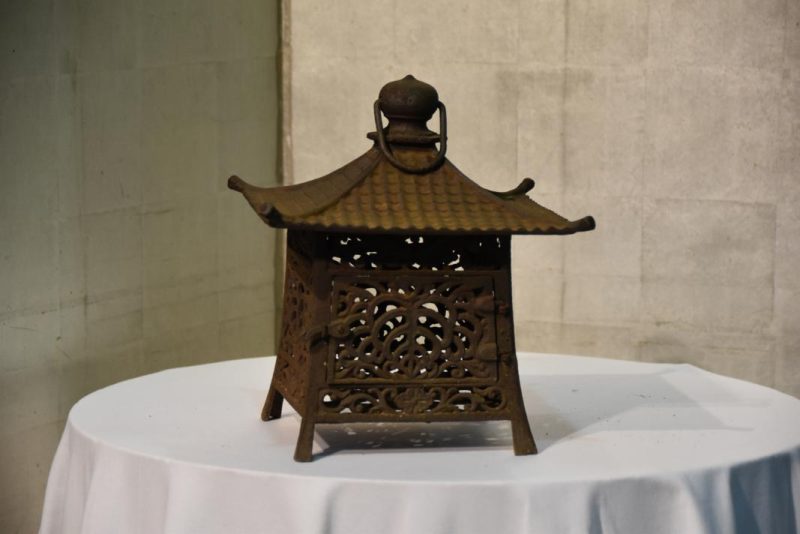 Japanese Cast Iron Hanging Lantern - Image 2