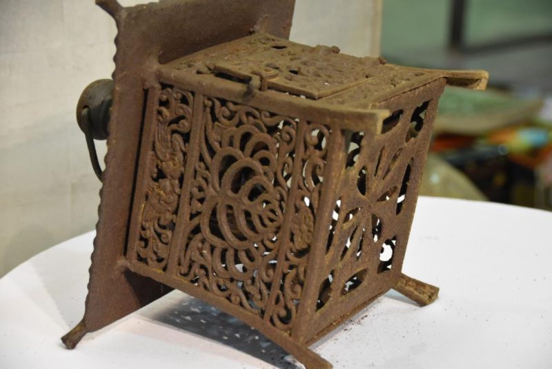 Japanese Cast Iron Hanging Lantern - Image 4