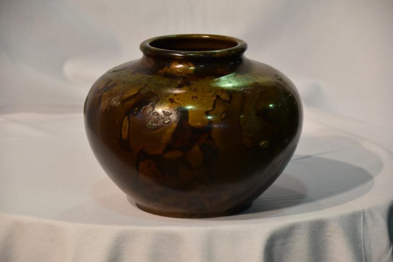 Japanese Bronze Murashido Vase with Silver - Image 9