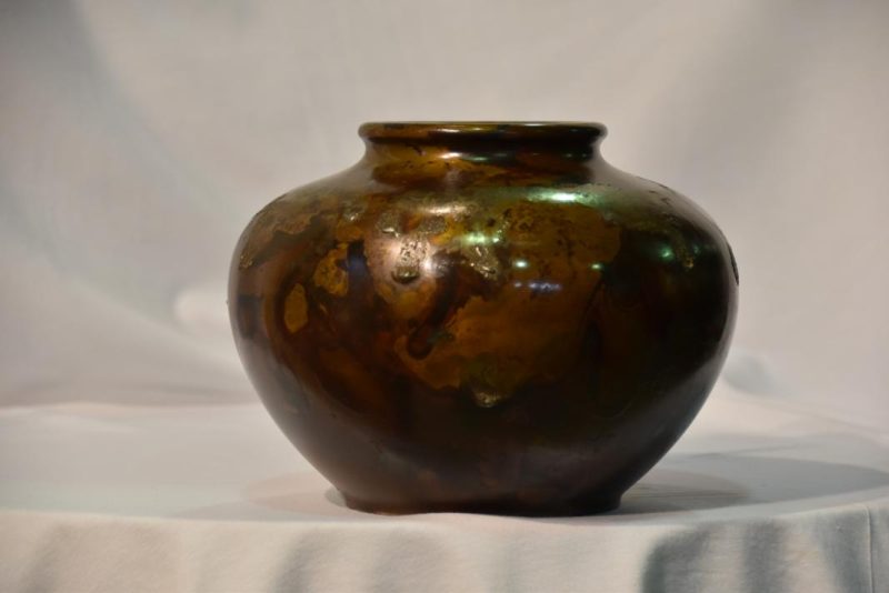 Japanese Bronze Murashido Vase with Silver - Image 7
