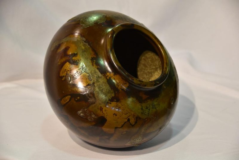 Japanese Bronze Murashido Vase with Silver - Image 5