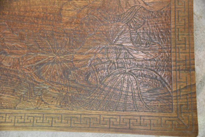 Japanese Carved Lotus Tea Table - Image 12