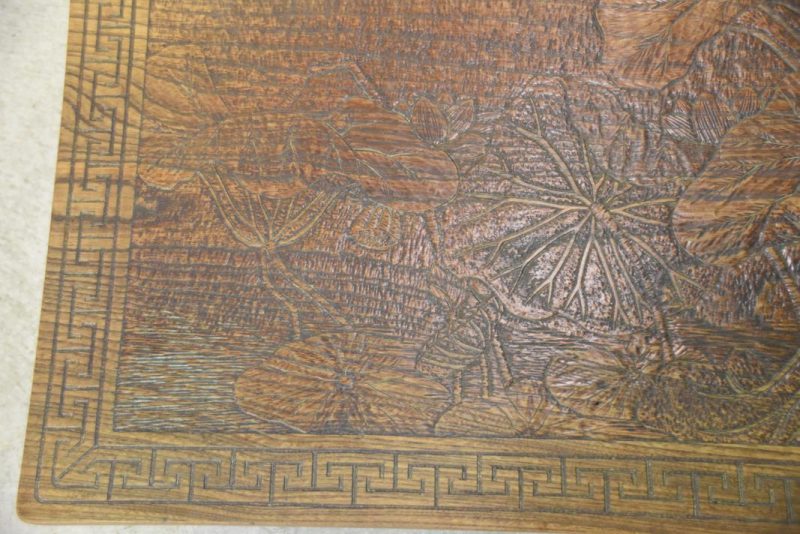Japanese Carved Lotus Tea Table - Image 10