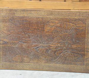 Japanese Carved Lotus Tea Table