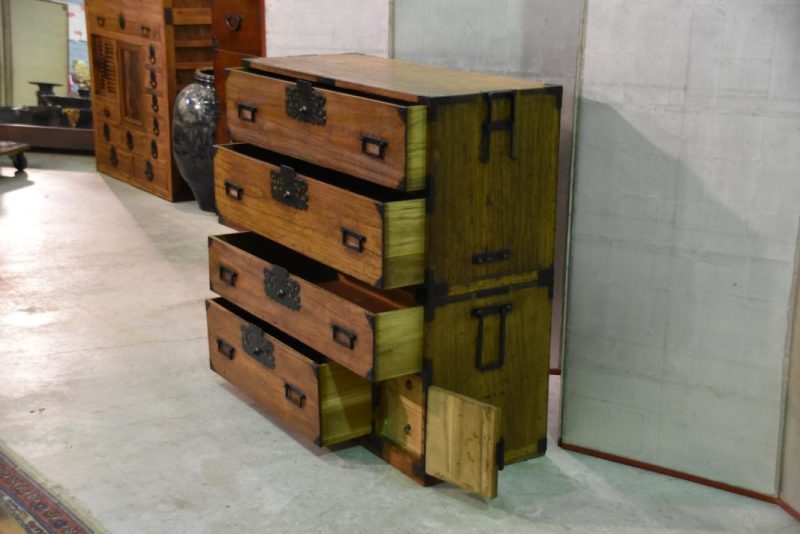 Late Edo Period Sendai Region Clothing Chest - Image 6