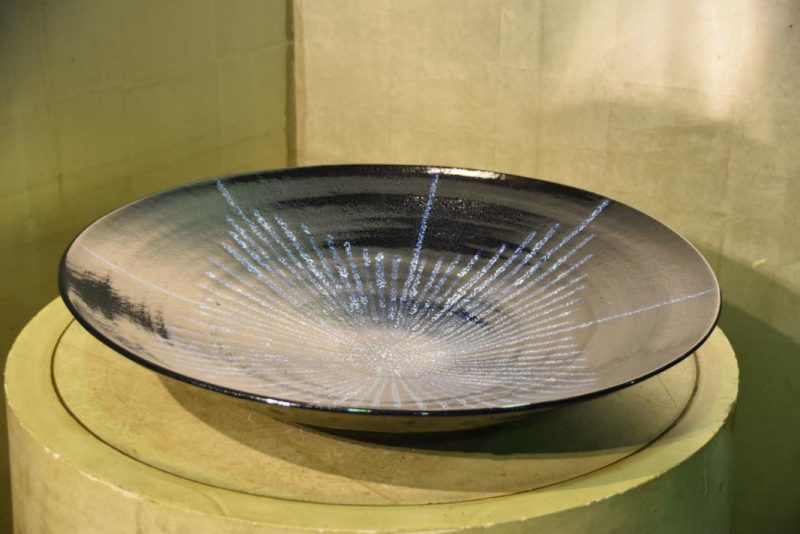 Large Oil Spot Glaze Plate - Image 4