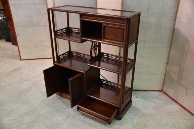 Chinese Rosewood Display Shelves - Image 5