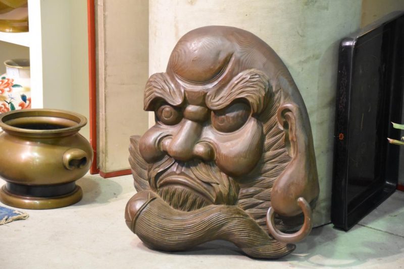 Wooden Daruma San Mask