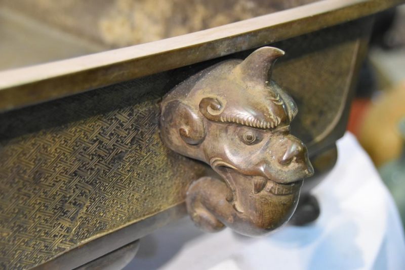 Large Japanese Bronze Suiban Copy - Image 5