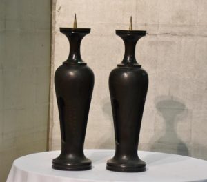 Japanese Pair of Candle Stands
