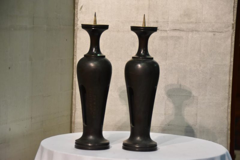 Japanese Pair of Candle Stands