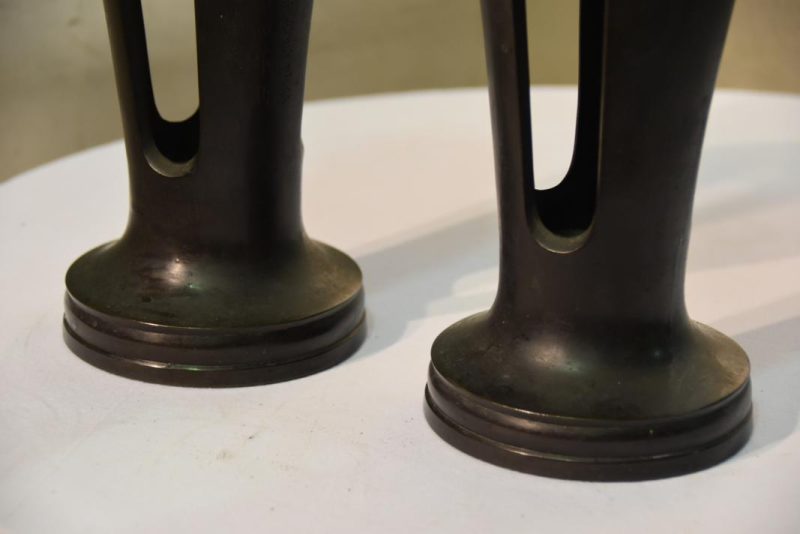 Japanese Pair of Candle Stands - Image 7
