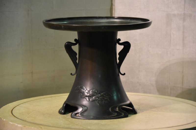 Bronze Japanese Flower Vase - Image 2
