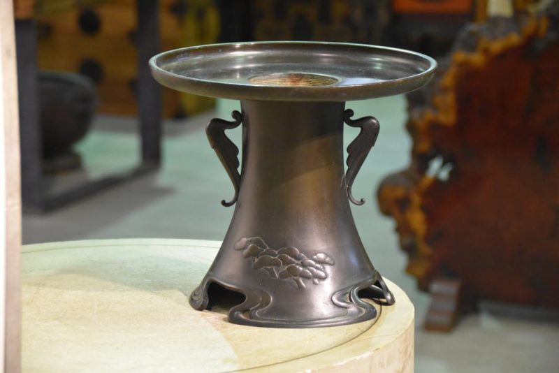 Bronze Japanese Flower Vase - Image 3