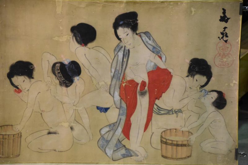 Edo Period Bath House Painting - Image 8