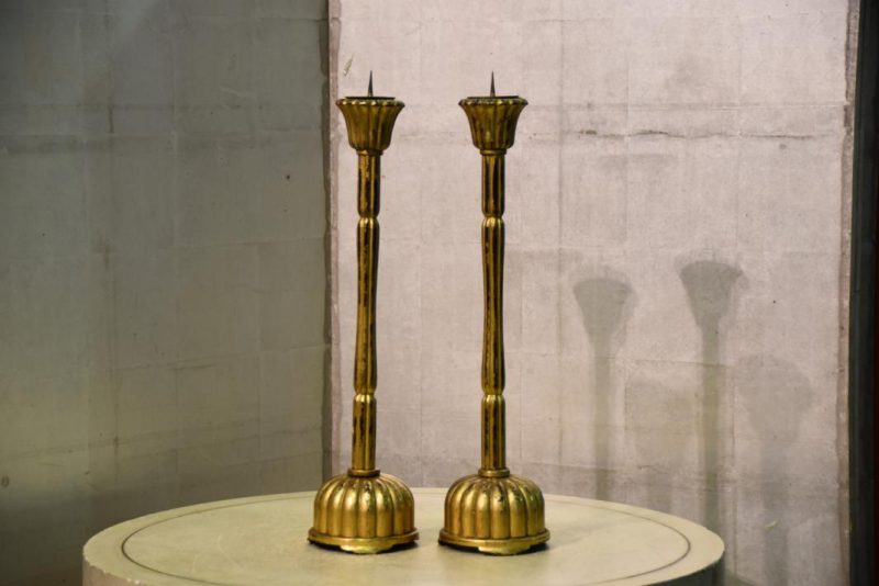 Japanese Gilded Candle Stands