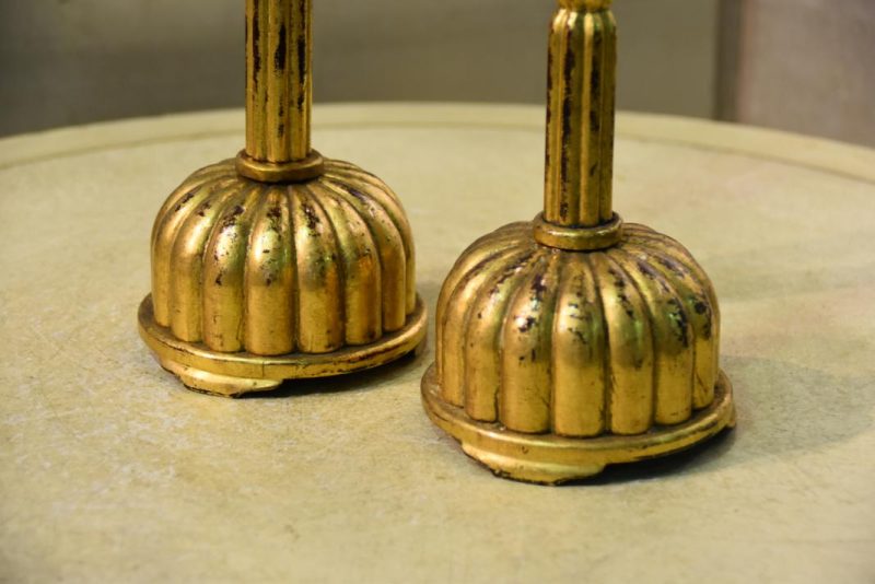 Japanese Gilded Candle Stands - Image 2