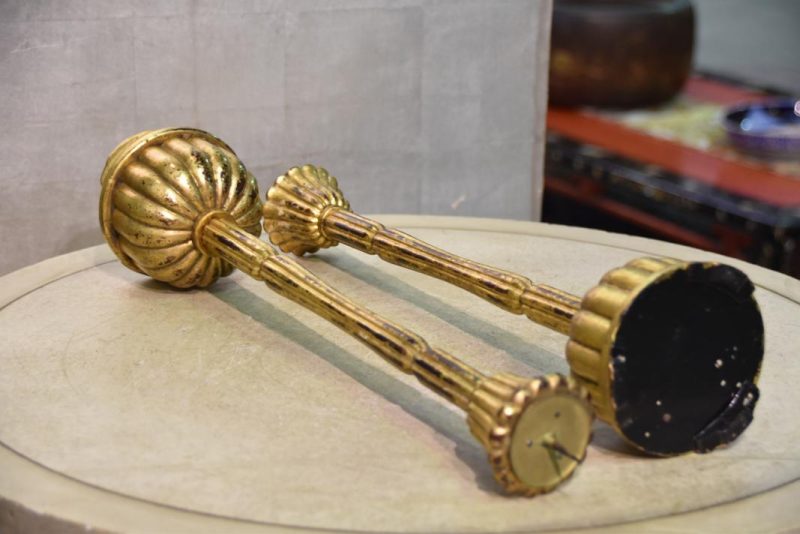 Japanese Gilded Candle Stands - Image 5