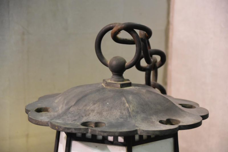 Japanese Bronze Hanging Lantern - Image 2