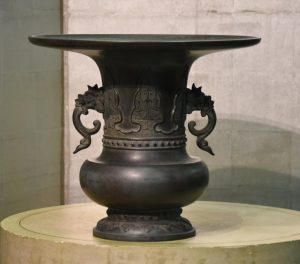 Japanese Bronze Temple Vase
