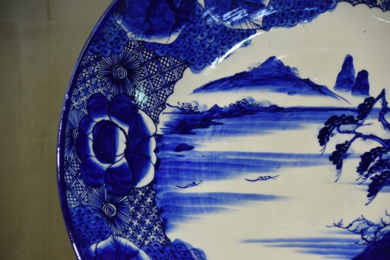 Large Japanese Blue and White Charger - Image 10