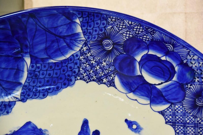 Large Japanese Blue and White Charger - Image 8