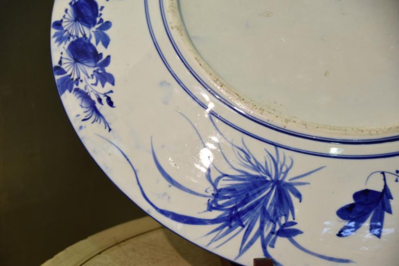 Large Japanese Blue and White Charger - Image 5