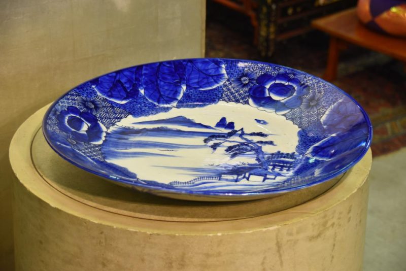 Large Japanese Blue and White Charger - Image 3